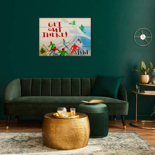 Get Out There and Ski! - Wood & Metal Wall Art