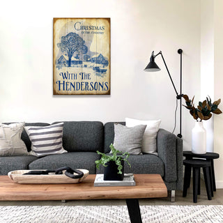 Christmas in the Country: Personalized - Wood & Metal Wall Art Wood & Metal Wall Art Meissenburg Designs