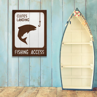 Fishing Access - Wood & Metal Wall Art Wood & Metal Wall Art Meissenburg Designs