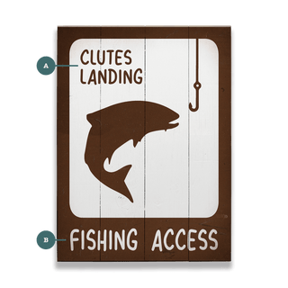 Fishing Access - Wood & Metal Wall Art Wood & Metal Wall Art Meissenburg Designs Wood 9" x 12"