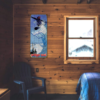 Soaring Over the Summit Snowboard - Wood & Metal Wall Art Wood & Metal Wall Art Meissenburg Designs