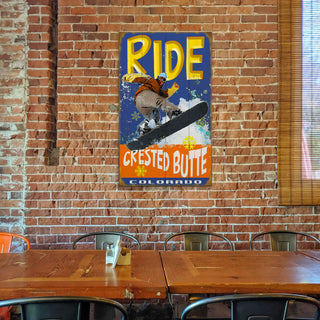 Ride Snowboard - Wood & Metal Wall Art Wood & Metal Wall Art Meissenburg Designs