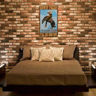 Howdy Folks Bronc Rider - Wood & Metal Wall Art Wood & Metal Wall Art Curtis Publishing