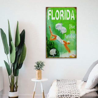 Dive Into Paradise - Wood & Metal Wall Art
