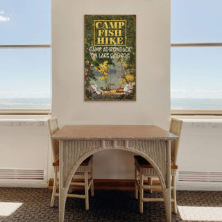 Camp Fish Hike - Wood & Metal Wall Art Wood & Metal Wall Art Meissenburg Designs