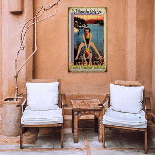 Where the Girls Are: Lake - Wood & Metal Wall Art Wood & Metal Wall Art Meissenburg Designs