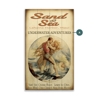 Sand & Sea Underwater Adventures - Wood & Metal Wall Art Wood & Metal Wall Art Meissenburg Designs Wood 8" x 14"