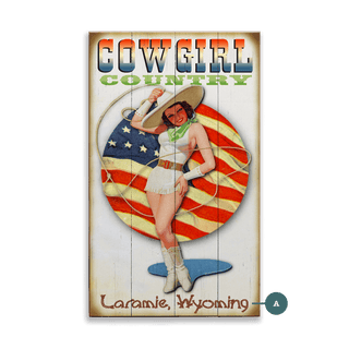 Cowgirl Country - Wood & Metal Wall Art Wood & Metal Wall Art Meissenburg Designs Wood 8" x 14"