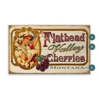 Cherry Queen - Wood & Metal Wall Art Wood & Metal Wall Art Meissenburg Designs Wood 14" x 8"