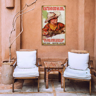 Pretty Cowgirl - Wood & Metal Wall Art Wood & Metal Wall Art Meissenburg Designs