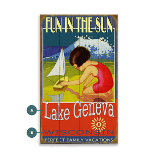 Fun in the Sun Girl - Wood & Metal Wall Art Wood & Metal Wall Art Meissenburg Designs Wood 8" x 14"