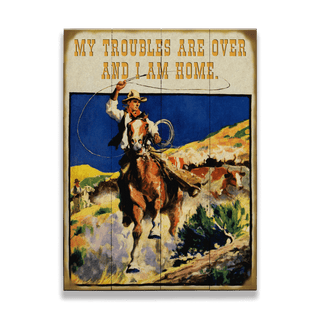 Roping Cowboy Ranch: Generic - Wood & Metal Wall Art Wood & Metal Wall Art Meissenburg Designs Wood 9" x 12"