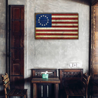 USA Flag: Betsy Ross Edition - Wood & Metal Wall Art Wood & Metal Wall Art Meissenburg Designs