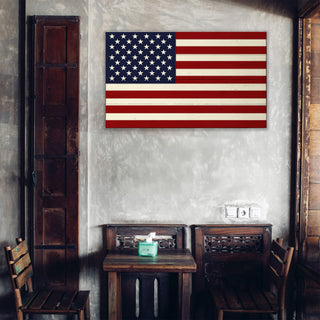 USA Classic Flag: Clean Finish - Wood & Metal Wall Art Wood & Metal Wall Art Meissenburg Designs