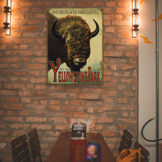 Yellowstone Bison Wildlife Design - Wood & Metal Wall Art Wood & Metal Wall Art Meissenburg Designs