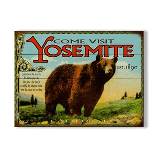 Yosemite: Bear & Meadow Scene - Wood & Metal Wall Art Wood & Metal Wall Art Meissenburg Designs Wood 9" x 12"