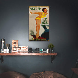 Surf Poster: Surf's Up - Wood & Metal Wall Art Wood & Metal Wall Art Meissenburg Designs