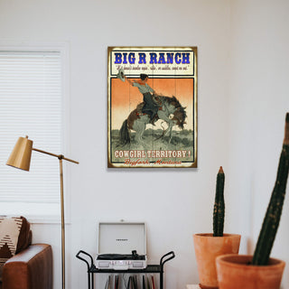 Cowgirls Rule - Wood & Metal Wall Art Wood & Metal Wall Art Curtis Publishing