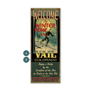 Winter Home XCountry: Personalized - Wood & Metal Wall Art Wood & Metal Wall Art Meissenburg Designs Wood 7" x 16"