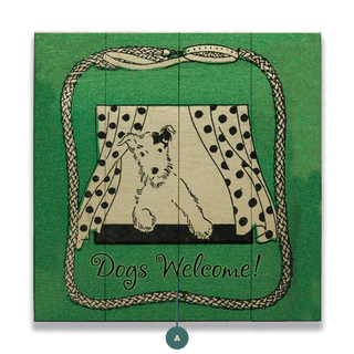 Dogs Welcome - Wood & Metal Wall Art Wood & Metal Wall Art Meissenburg Designs Wood 10.5" x 10.5"