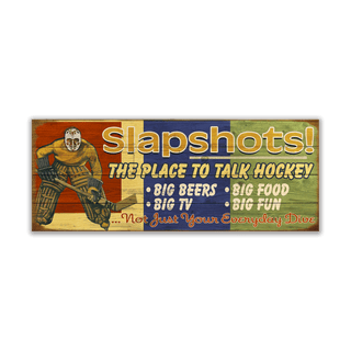 Slapshots: Generic - Wood & Metal Wall Art Wood & Metal Wall Art Meissenburg Designs Wood 7" x 16"