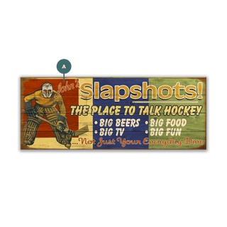 Slapshots: Personalized - Wood & Metal Wall Art Wood & Metal Wall Art Meissenburg Designs Wood 16" x 7"
