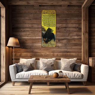 Tips For Black Bear Safety - Wood & Metal Wall Art Wood & Metal Wall Art Meissenburg Designs