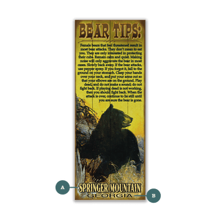 Tips For Black Bear Safety - Wood & Metal Wall Art Wood & Metal Wall Art Meissenburg Designs Wood 7" x 16"