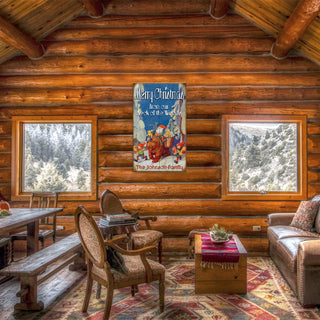 Christmas Elves Woodland Ride - Wood & Metal Wall Art Wood & Metal Wall Art Meissenburg Designs