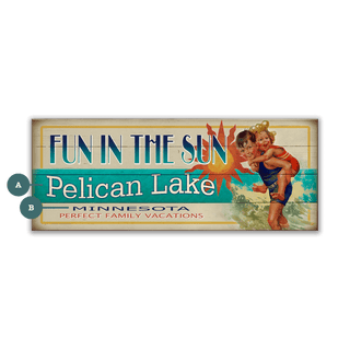 Fun in the Sun Children - Wood & Metal Wall Art Wood & Metal Wall Art Meissenburg Designs Wood 16" x 7"