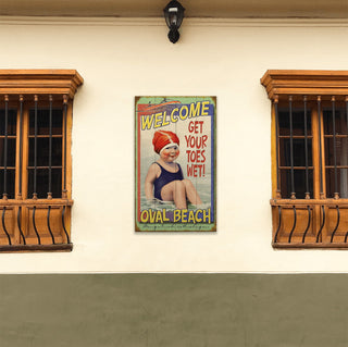 Get Your Toes Wet - Wood & Metal Wall Art Wood & Metal Wall Art Meissenburg Designs