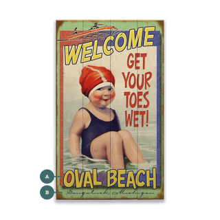 Get Your Toes Wet - Wood & Metal Wall Art Wood & Metal Wall Art Meissenburg Designs Wood 8" x 14"