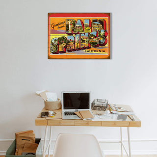 Greetings from Palm Springs - Wood & Metal Wall Art Wood & Metal Wall Art Meissenburg Designs