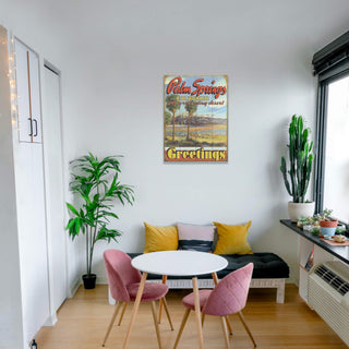 Palm Springs and Surrounding Desert Postcard - Wood & Metal Wall Art Wood & Metal Wall Art Meissenburg Designs