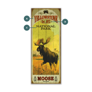 Vintage Moose Wall Art - Wood & Metal Wall Art