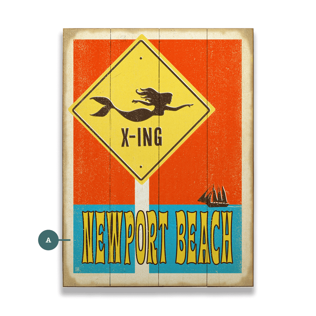 Mermaid Crossing - Wood & Metal Wall Art – Old Wood Signs Wholesale