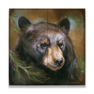 Bear in Branches: Bear 3 - Wood & Metal Wall Art Wood & Metal Wall Art Marilynn Dwyer Mason Wood 18" x 18"