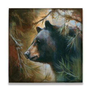 Bear in Branches: Bear 4 - Wood & Metal Wall Art Wood & Metal Wall Art Marilynn Dwyer Mason Wood 18" x 18"
