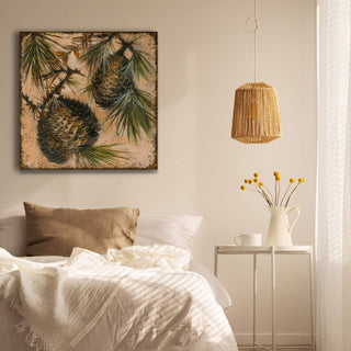 Whispering Pines: Cone 4 - Wood & Metal Wall Art Wood & Metal Wall Art Marilynn Dwyer Mason