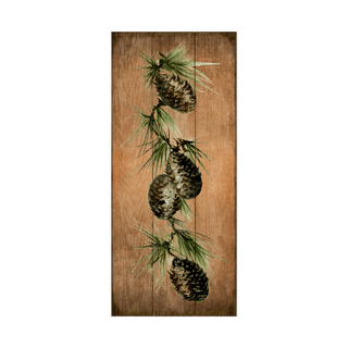 Cascade of Green: Cone 6 - Wood & Metal Wall Art Wood & Metal Wall Art Marilynn Dwyer Mason Wood 10.5" x 24"