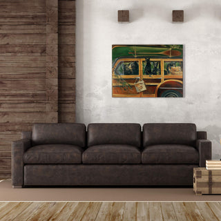 Bear Family Going to the Cabin - Wood & Metal Wall Art