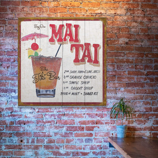 Vintage Cocktail Recipe: Mai Tai - Wood & Metal Wall Art Wood & Metal Wall Art Marty Mummert Studio