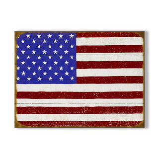 Mummert's USA Flag - Wood & Metal Wall Art Wood & Metal Wall Art Marty Mummert Studio Wood 9" x 12"