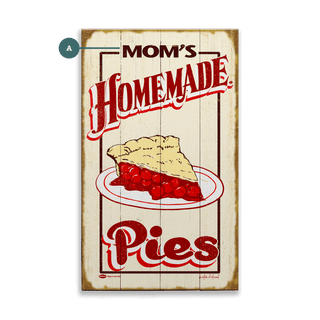 Homemade Pies - Wood & Metal Wall Art Wood & Metal Wall Art Marty Mummert Studio Wood 8" x 14"