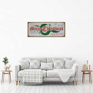 Merry Christmas Sign - Wood & Metal Wall Art Wood & Metal Wall Art Marty Mummert Studio
