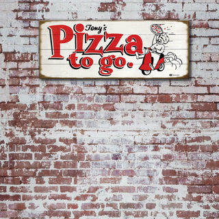 Pizza To Go - Wood & Metal Wall Art Wood & Metal Wall Art Marty Mummert Studio