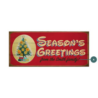 Season's Greetings - Wood & Metal Wall Art Wood & Metal Wall Art Marty Mummert Studio Wood 16" x 7"