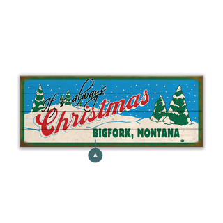 It's Always Christmas - Wood & Metal Wall Art Wood & Metal Wall Art Marty Mummert Studio Wood 16" x 7"