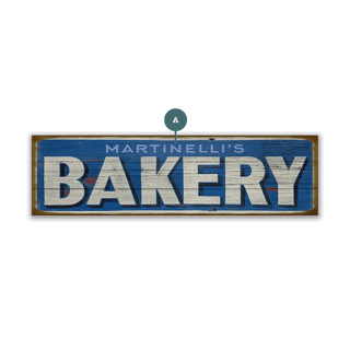 Martinelli's Bakery - Wood & Metal Wall Art Wood & Metal Wall Art Marty Mummert Studio Wood 36" x 10.5"
