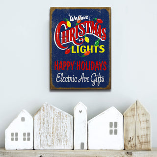 Christmas Lights - Wood & Metal Wall Art Wood & Metal Wall Art Marty Mummert Studio